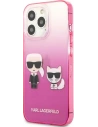 Kup Etui Karl Lagerfeld KLHCP13XTGKCP Apple iPhone 13 Pro Max hardcase růžový/pink Gradient Ikonik Karl & Choupette - KLD942PNK - {ean13} - Sklep Home Screen