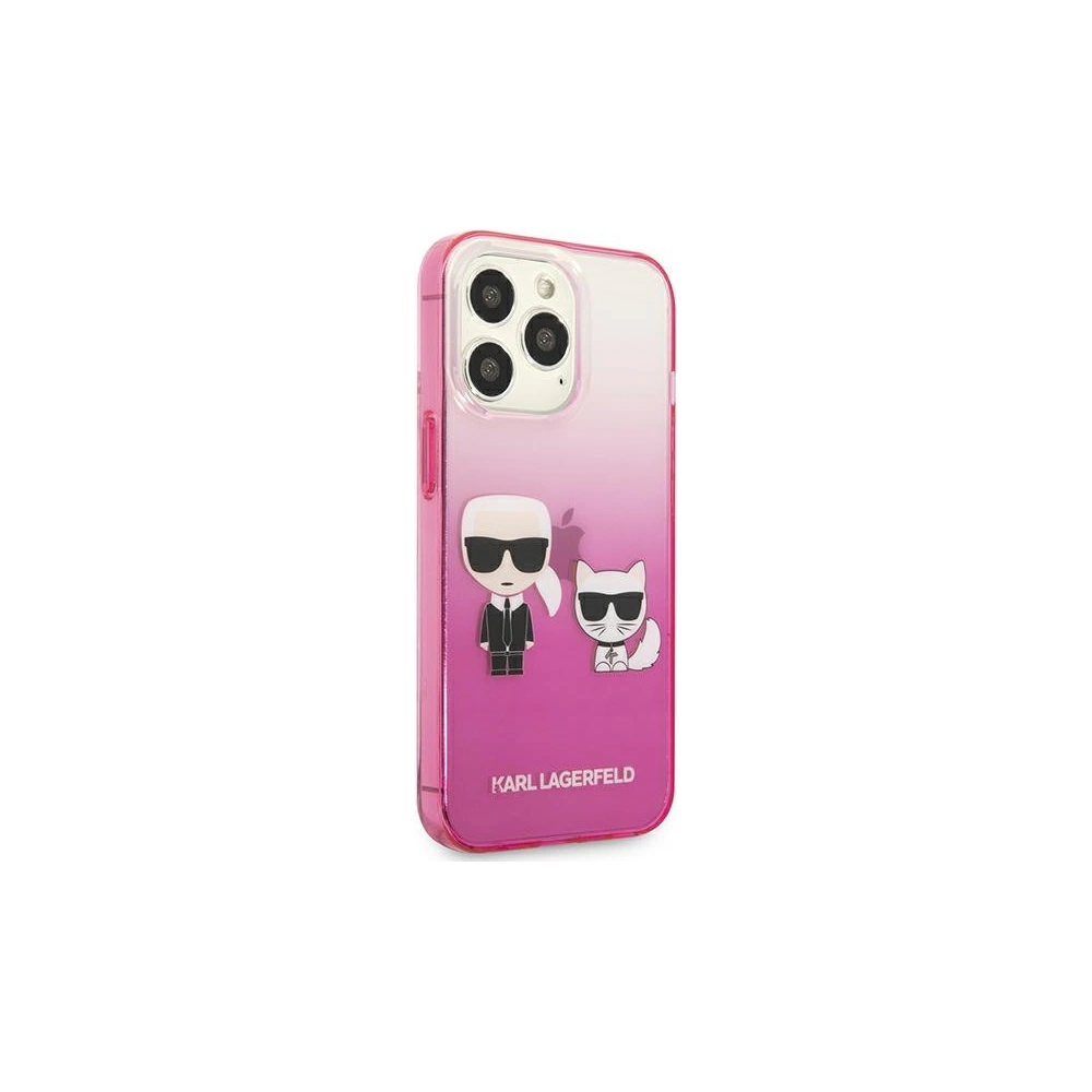 Etui Karl Lagerfeld KLHCP13XTGKCP Apple iPhone 13 Pro Max hardcase różowy/pink Gradient Ikonik Karl & Choupette