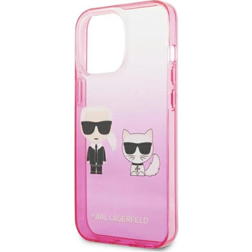Kup Etui Karl Lagerfeld KLHCP13XTGKCP Apple iPhone 13 Pro Max hardcase růžový/pink Gradient Ikonik Karl & Choupette - KLD942PNK - {ean13} - Sklep Home Screen