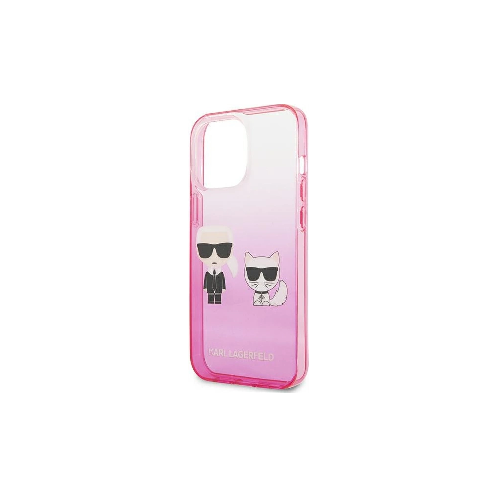 Etui Karl Lagerfeld KLHCP13XTGKCP Apple iPhone 13 Pro Max hardcase różowy/pink Gradient Ikonik Karl & Choupette