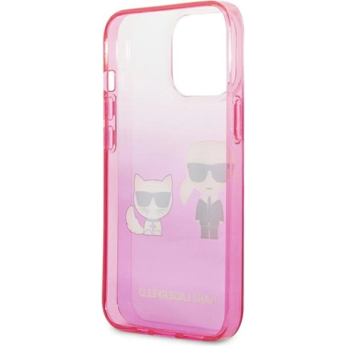 Buy Karl Lagerfeld KLHCP13XTGKCP Apple iPhone 13 Pro Max hardcase pink Gradient Ikonik Karl & Choupette - KLD942PNK - {ean13} - Home Screen Store Europe