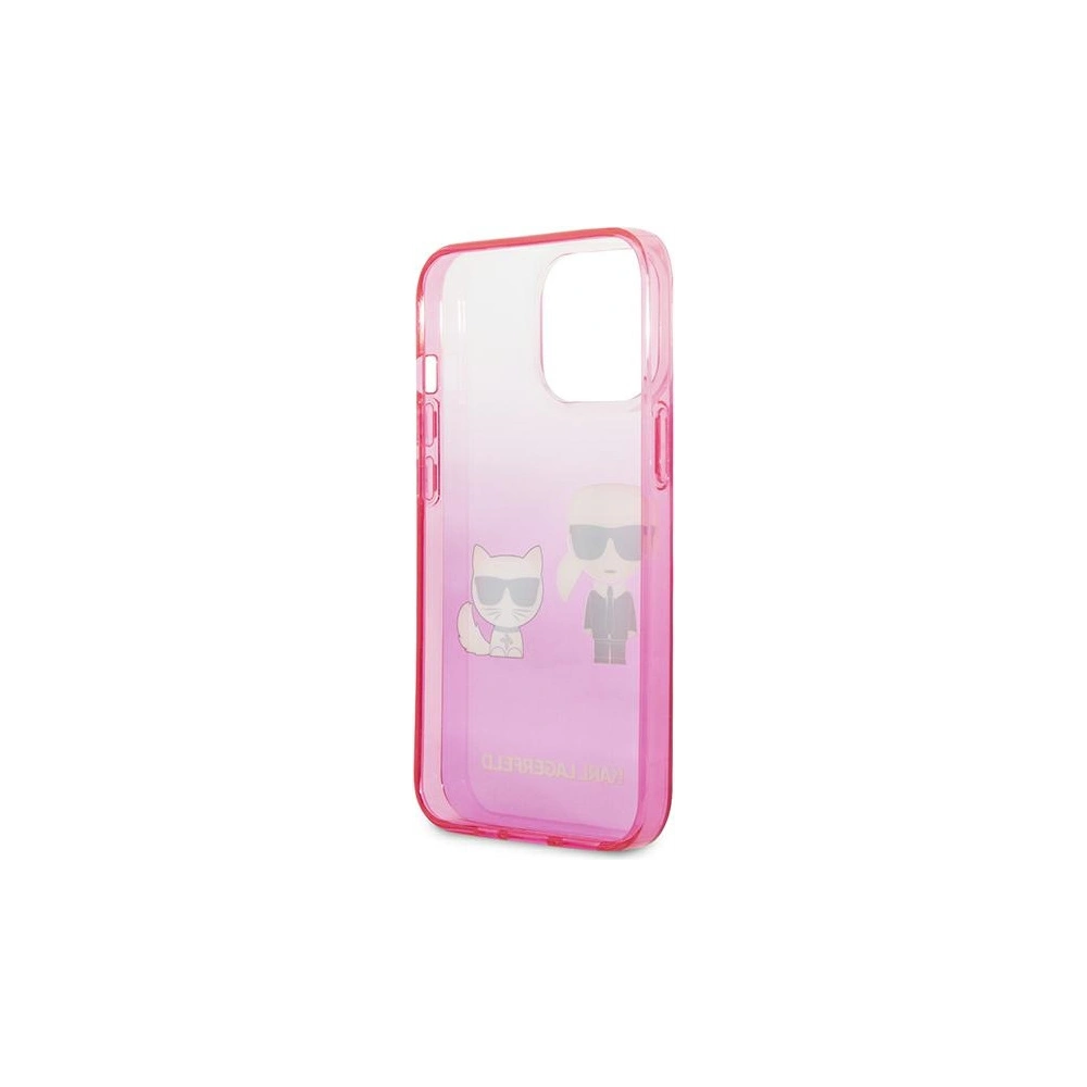 Etui Karl Lagerfeld KLHCP13XTGKCP Apple iPhone 13 Pro Max hardcase różowy/pink Gradient Ikonik Karl & Choupette