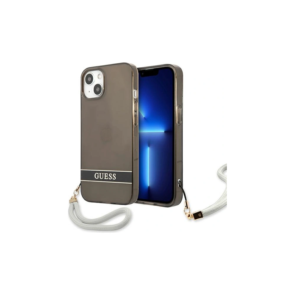 Etui Guess GUHCP13MHTSGSK Apple iPhone 13 czarny/black hardcase Translucent Stap