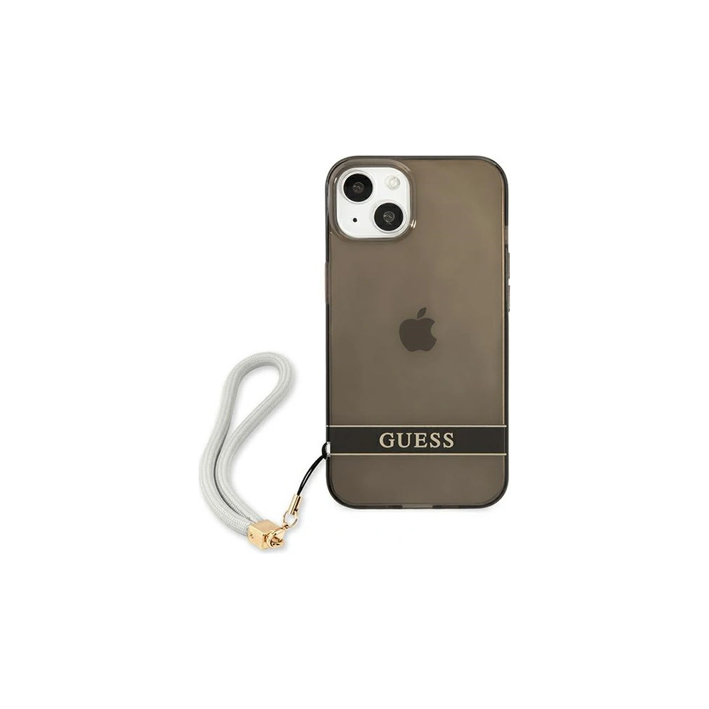 Etui Guess GUHCP13MHTSGSK Apple iPhone 13 czarny/black hardcase Translucent Stap
