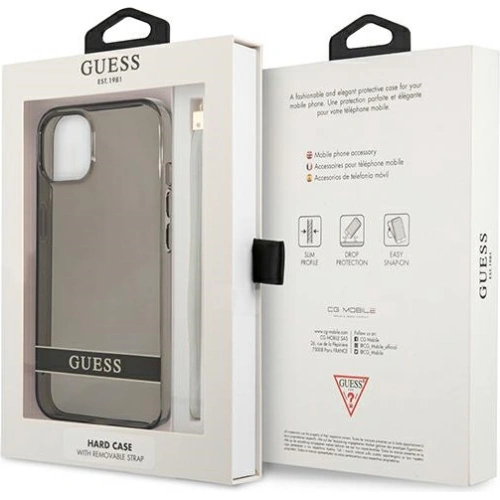 Kup Case Guess GUHCP13SHTSGSK Apple iPhone 13 mini schwarz/black hardcase Translucent Stap - GUE1720BLK - {ean13} - Sklep Home Screen