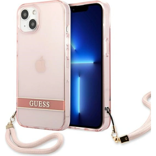 Kup Etui Guess GUHCP13SHTSGSP Apple iPhone 13 mini różowy/pink hardcase Translucent Stap - GUE1721PNK - {ean13} - Sklep Home Screen
