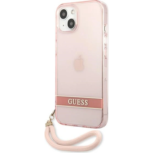 Kup Case Guess GUHCP13SHTSGSP Apple iPhone 13 mini rosa/pink Hardcase Translucent Stap - GUE1721PNK - {ean13} - Sklep Home Screen