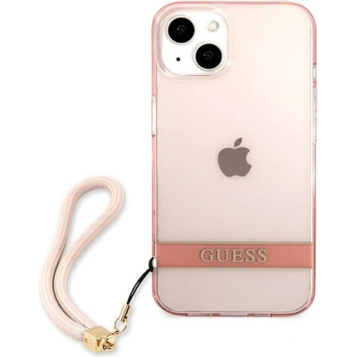 Kup Case Guess GUHCP13SHTSGSP Apple iPhone 13 mini rosa/pink Hardcase Translucent Stap - GUE1721PNK - {ean13} - Sklep Home Screen