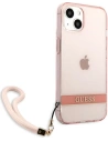 Kup Etui Guess GUHCP13SHTSGSP Apple iPhone 13 mini różowy/pink hardcase Translucent Stap - GUE1721PNK - {ean13} - Sklep Home Screen