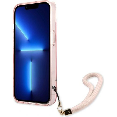 Kup Case Guess GUHCP13SHTSGSP Apple iPhone 13 mini rosa/pink Hardcase Translucent Stap - GUE1721PNK - {ean13} - Sklep Home Screen