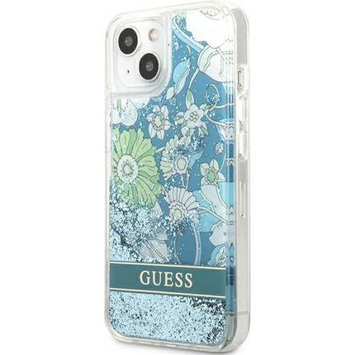 Kup Etui Guess GUHCP13SLFLSN Apple iPhone 13 mini zielony/green hardcase Flower Liquid Glitter - GUE1722GRN - {ean13} - Sklep Home Screen