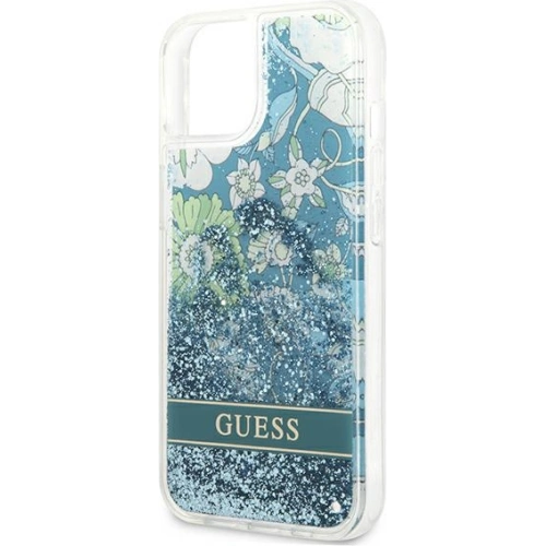 Kup Etui Guess GUHCP13SLFLSN Apple iPhone 13 mini zielony/green hardcase Flower Liquid Glitter - GUE1722GRN - {ean13} - Sklep Home Screen