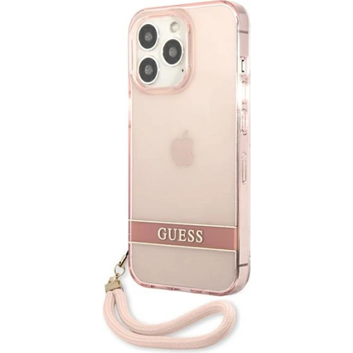 Kup Etui Guess GUHCP13XHTSGSP Apple iPhone 13 Pro Max różowy/pink hardcase Translucent Stap - GUE1724PNK - {ean13} - Sklep Home Screen
