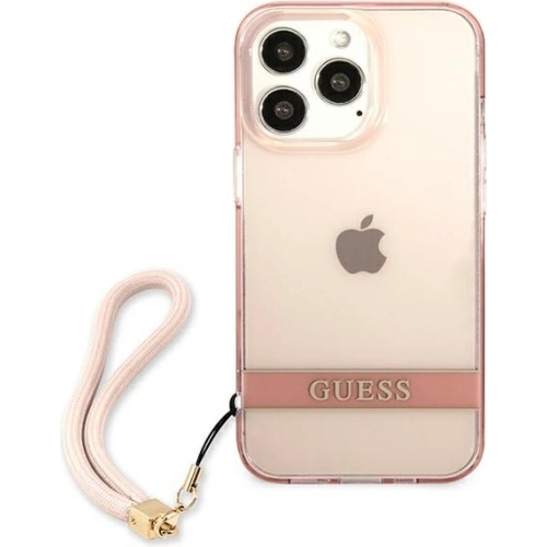 Kup Etui Guess GUHCP13XHTSGSP Apple iPhone 13 Pro Max różowy/pink hardcase Translucent Stap - GUE1724PNK - {ean13} - Sklep Home Screen