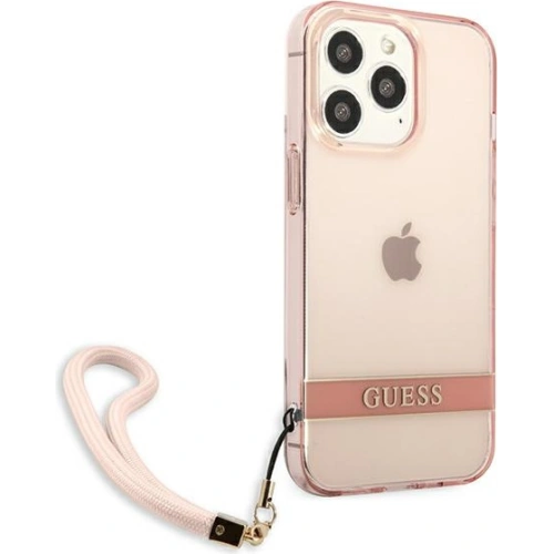 Kup Etui Guess GUHCP13XHTSGSP Apple iPhone 13 Pro Max różowy/pink hardcase Translucent Stap - GUE1724PNK - {ean13} - Sklep Home Screen