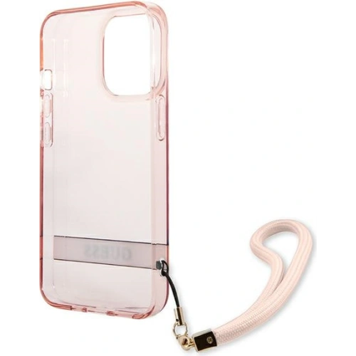 Kup Etui Guess GUHCP13XHTSGSP Apple iPhone 13 Pro Max różowy/pink hardcase Translucent Stap - GUE1724PNK - {ean13} - Sklep Home Screen