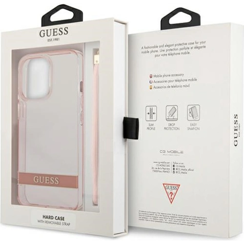 Kup Etui Guess GUHCP13XHTSGSP Apple iPhone 13 Pro Max różowy/pink hardcase Translucent Stap - GUE1724PNK - {ean13} - Sklep Home Screen