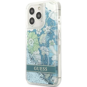 Etui Guess GUHCP13XLFLSN Apple iPhone 13 Pro Max zielony/green hardcase Flower Liquid Glitter