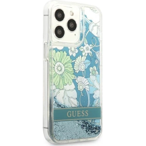 Etui Guess GUHCP13XLFLSN Apple iPhone 13 Pro Max zielony/green hardcase Flower Liquid Glitter