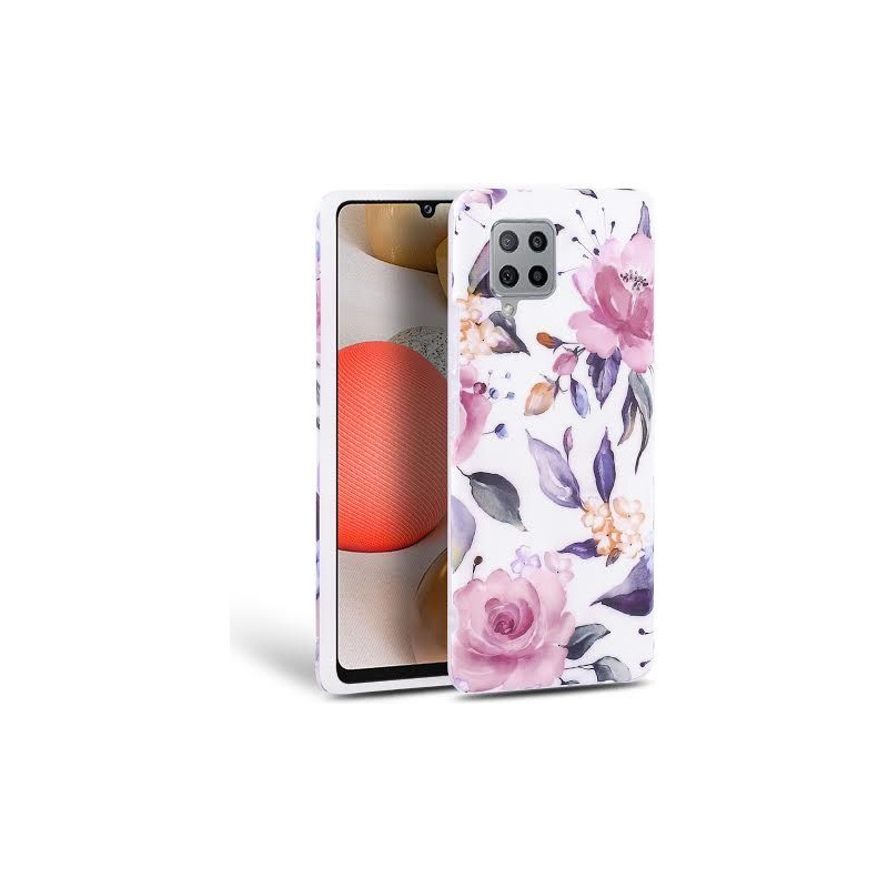 Etui Tech-protect Floral Samsung Galaxy A42 5G White