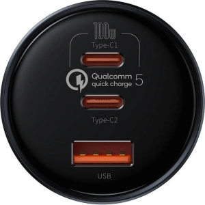 Kup Ładowarka samochodowa Baseus Qualcomm, USB, 2x USB-C, 160W (szara) - BSU3243GRY - {ean13} - Sklep Home Screen