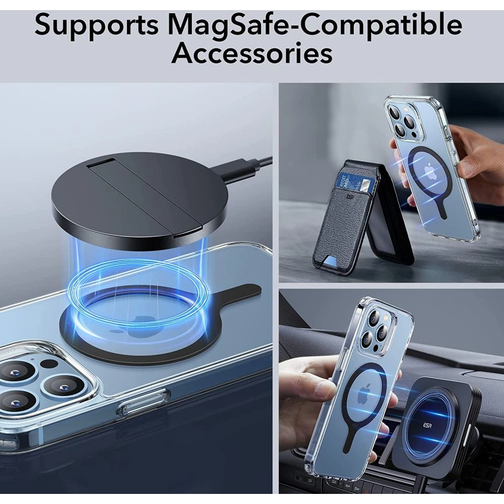 Magnetyczne pierścienie ESR Halolock MagSafe Universal Magnetic Ring Black [2 PACK]