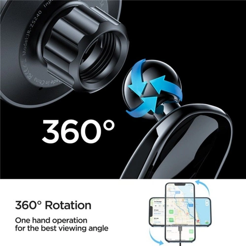 Kup Auto-Halterung mit induktiver Ladestation Joyroom JR-ZS240 Dashboard Magnetischer MagSafe Auto-Ladegerät 15W Schwarz - JYR090BLK - {ean13} - Sklep Home Screen