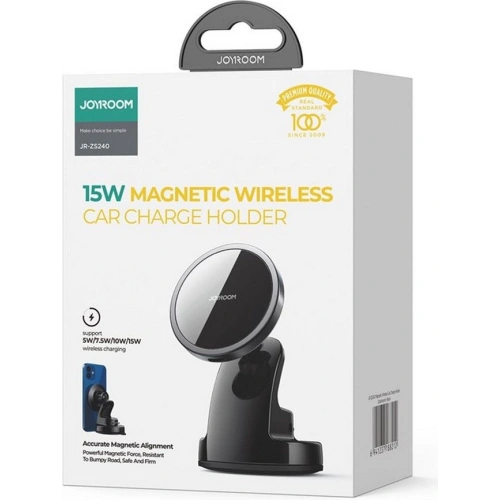 Kup Uchwyt samochodowy z ładowarką indukcyjną Joyroom JR-ZS240 Dashboard Magnetic MagSafe Car Charger 15W Black - JYR090BLK - {ean13} - Sklep Home Screen