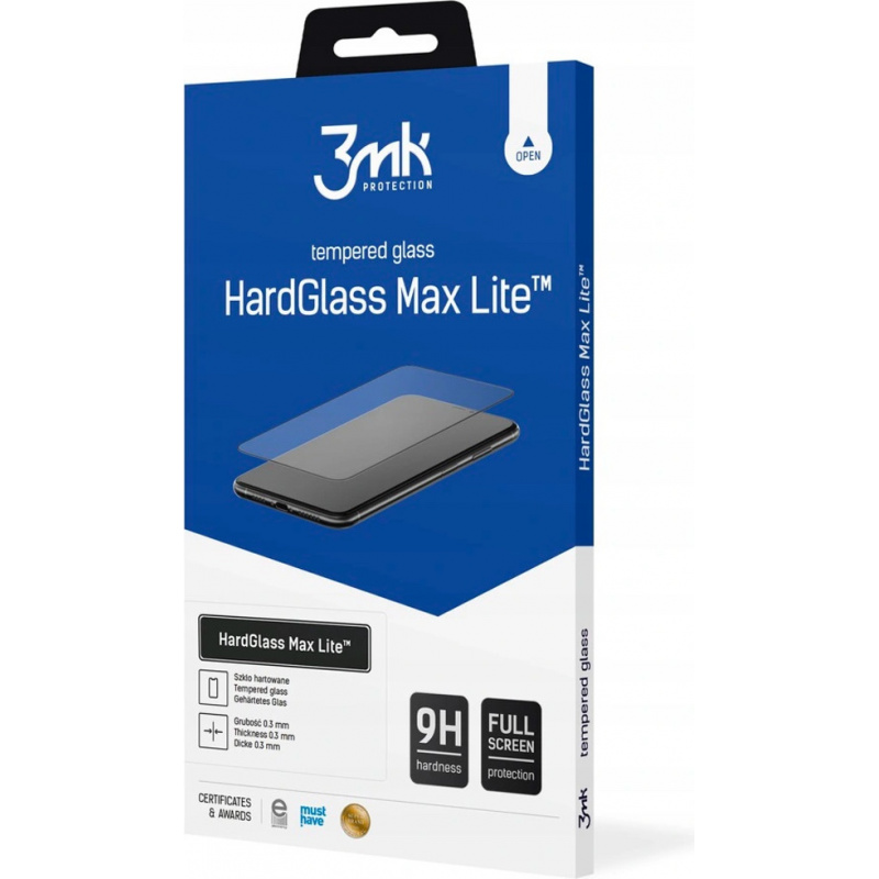 Szkło hartowane 3MK HardGlass Max Lite OPPO Reno 7 Lite 5G czarne
