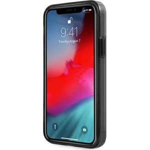 Etui Mercedes AMG AMHCP12LAESLBK Apple iPhone 12 Pro Max průhledný tvrdý obal s metalickým nátěrem