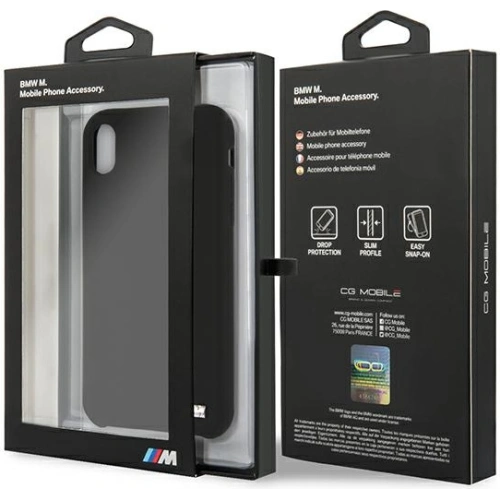 Buy BMW BMHCI61MSILBK Apple iPhone XR black hardcase Silicone M Collection - BMW290BLK - {ean13} - Home Screen Store Europe