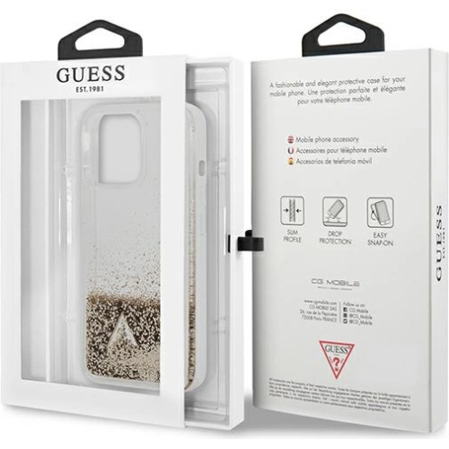 Kup Case Guess GUOHCP13XGLHFLGO Apple iPhone 13 Pro Max gold/hartcase Glitter Charms - GUE1728GLD - {ean13} - Sklep Home Screen