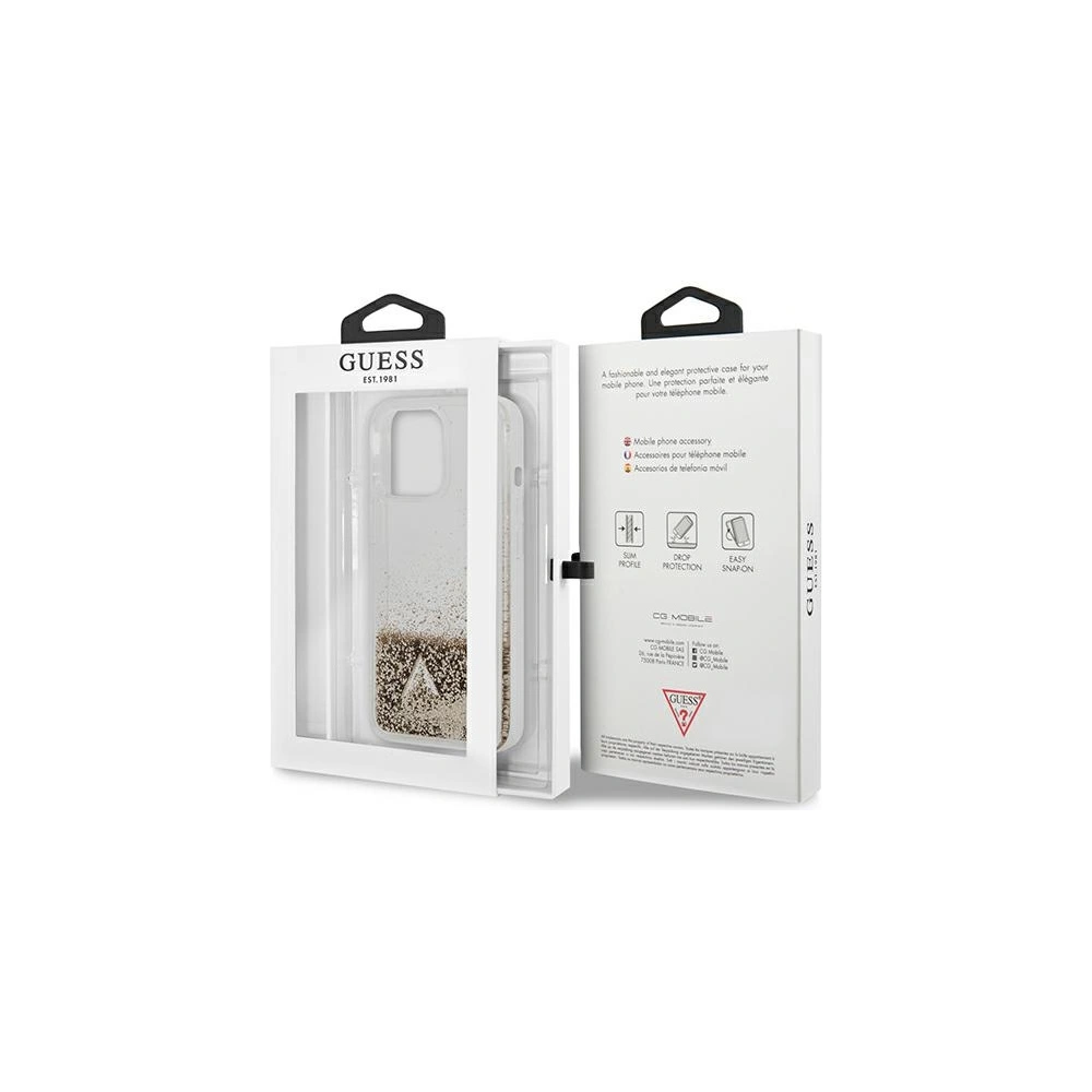 Etui Guess GUOHCP13XGLHFLGO Apple iPhone 13 Pro Max gold/złoty hardcase Glitter Charms