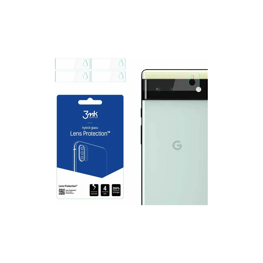 Szkło hybrydowe na obiektyw aparatu 3MK Lens Protection Google Pixel 6 5G [4 PACK]