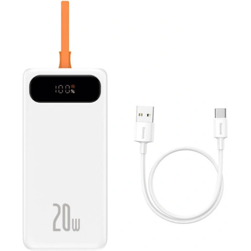 Kup Powerbank Baseus Block 10000mAh, 20W + kabel Lightning (bílý) - BSU3246WHT - {ean13} - Sklep Home Screen