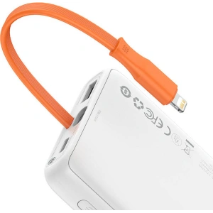 Powerbank Baseus Block 10000mAh, 20W + kabel Lightning (biały)