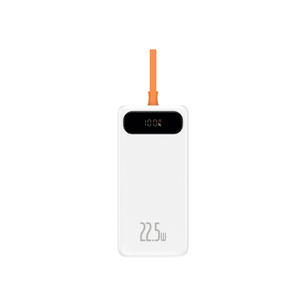 Powerbank Baseus Block 10000mAh, 22.5W + kabel USB-C (biały)
