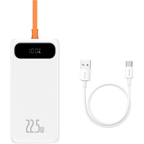 Kup Powerbank Baseus Block 10000mAh, 22.5W + kabel USB-C (bílý) - BSU3247WHT - {ean13} - Sklep Home Screen