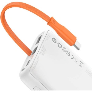 Powerbank Baseus Block 10000mAh, 22.5W + kabel USB-C (biały)