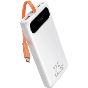 Powerbank Baseus Block 10000mAh, 22.5W + kabel USB-C (biały)