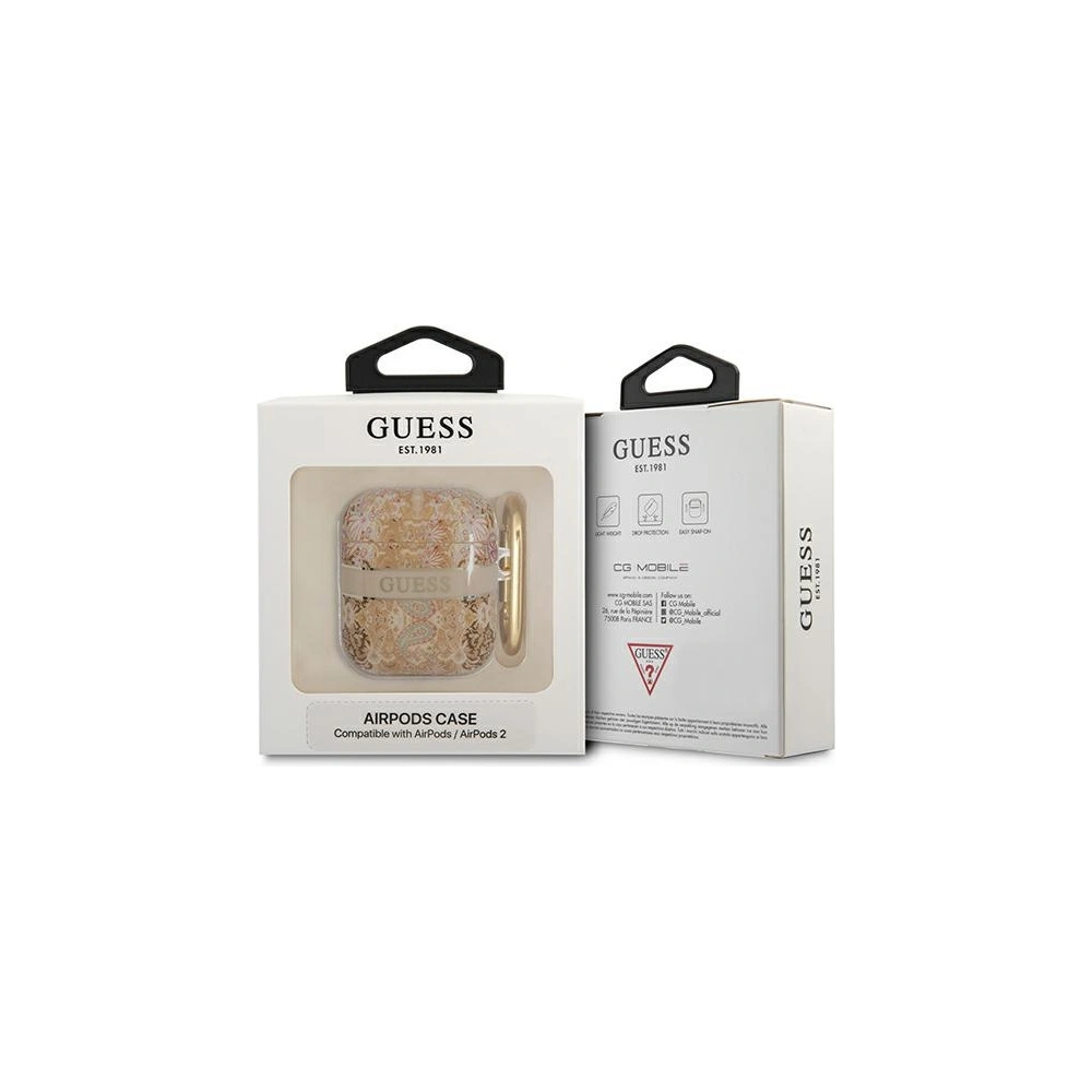 Etui Guess GUA2HHFLD Apple AirPods złoty/gold Paisley Strap Collection