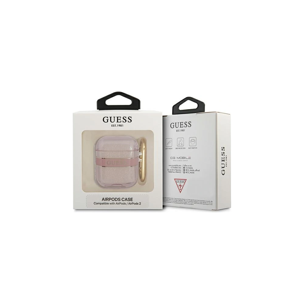Etui Guess GUA2HHTSP Apple AirPods różowy/pink Strap Collection