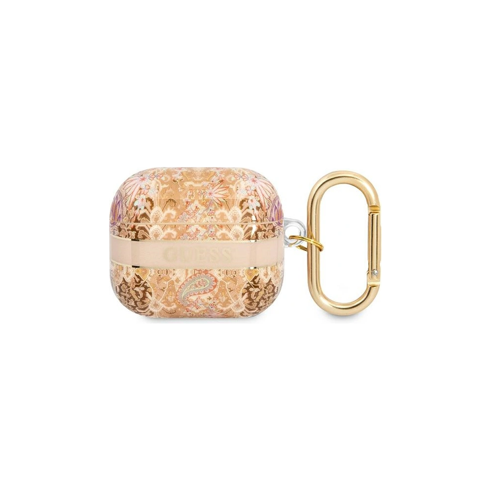 Etui Guess GUA3HHFLD Apple AirPods 3 złoty/gold Paisley Strap Collection