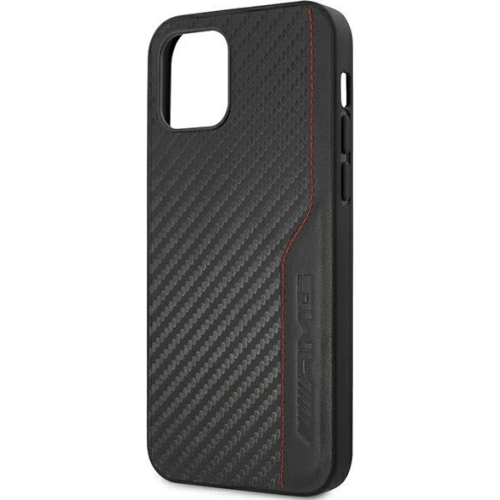 Kup Etui Mercedes AMG AMHCP12MDEBK Apple iPhone 12/12 Pro negru/black hardcase din piele și carbon cu cusături roșii - MRS044BLK - {ean13} - Sklep Home Screen
