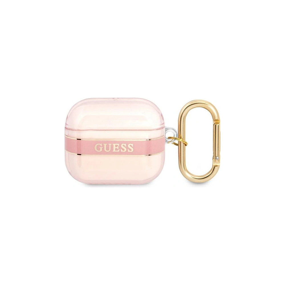 Etui Guess GUA3HHTSP Apple AirPods 3 różowy/pink Strap Collection