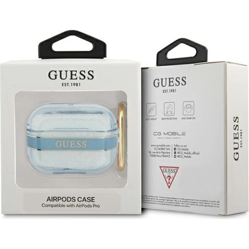 Kup Etui Guess GUAPHHTSB Apple AirPods Pro niebieski/blue Strap Collection - GUE1737BLU - {ean13} - Sklep Home Screen