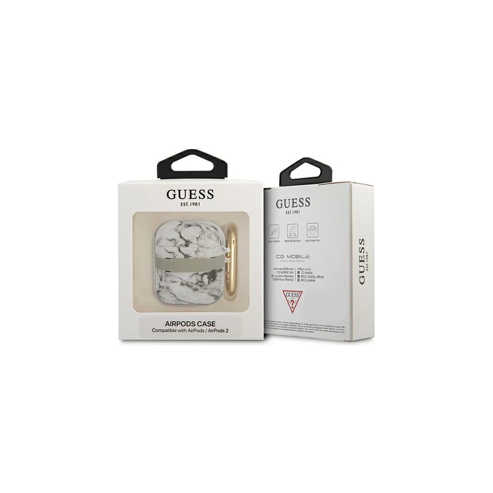 Etui Guess GUA2HCHMAG Apple AirPods szary/grey Marble Strap Collection