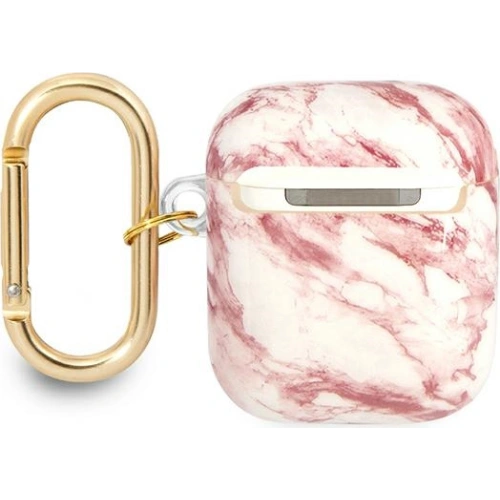 Kup Etui Guess GUA2HCHMAP Apple AirPods różowy/pink Marble Strap Collection - GUE1741PNK - {ean13} - Sklep Home Screen