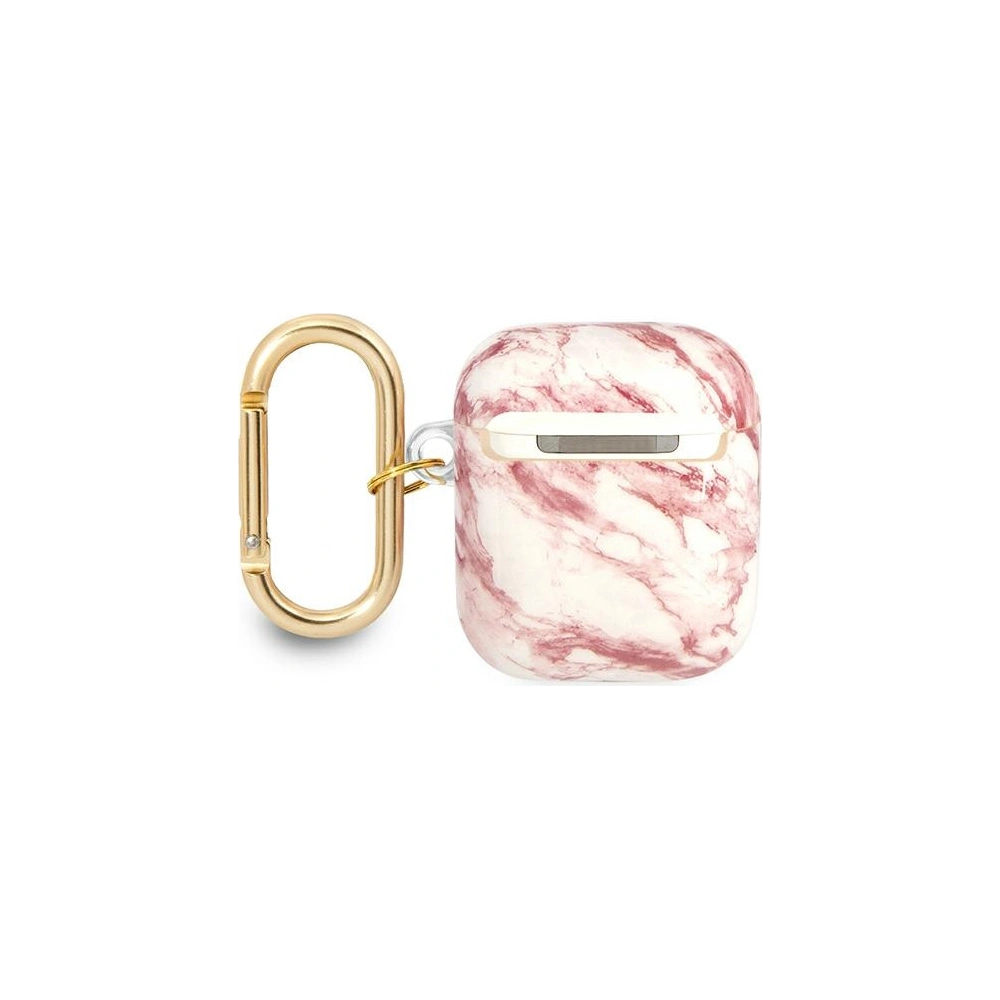 Etui Guess GUA2HCHMAP Apple AirPods różowy/pink Marble Strap Collection