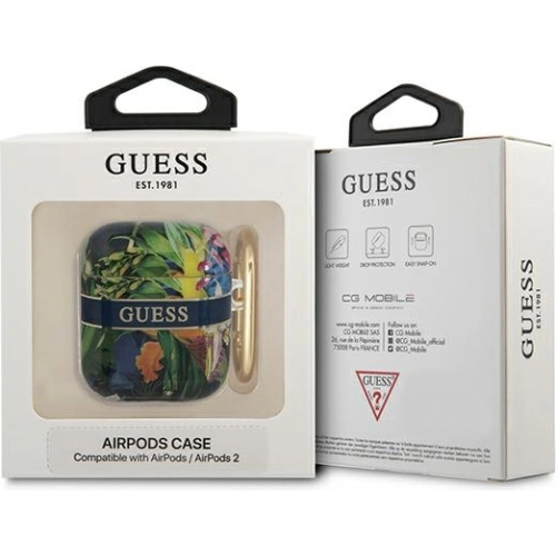 Kup Etui Guess GUA2HHFLB Apple AirPods albastru/blue Flower Strap Collection - GUE1742BLU - {ean13} - Sklep Home Screen
